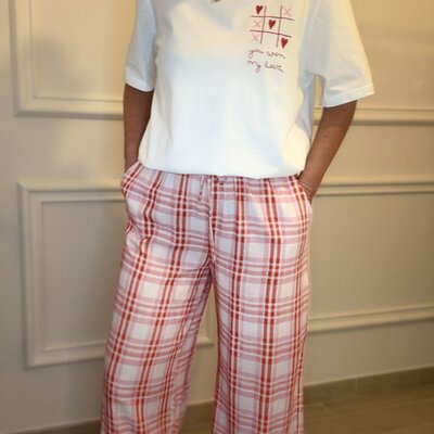 PANTALON FLUIDE COTON A CARREAU APRIL VINTAGE (1)