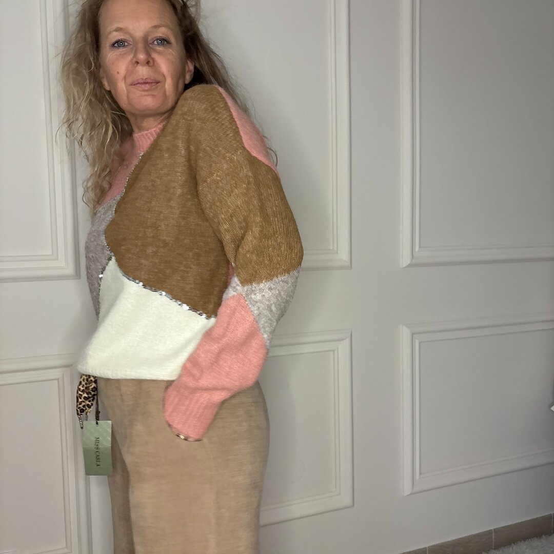 Pull PEACE N’ L❤️VE En Laine Beige Camel - Taille M - Femme - Occasion En Très Bon état