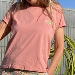 tee-shirt rose cœur doré