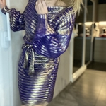 robe en maille violet argenté