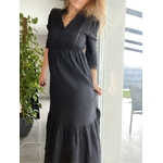 robe en gaze de coton noir