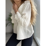 blouse blanche gaze de coton dentelle