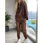 pantalon camel simili cuir