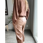 pantalon camel simili cuir