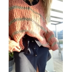 pull grosse maille corail