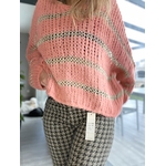 pull grosse maille corail