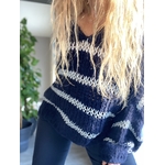 pull grosse maille marine
