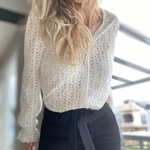 Blouse blanche en dentelle