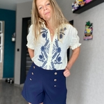 blouse BEIGE broderie