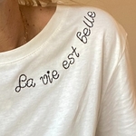 TEESHIRT LA VIE EST BELLE HAUT