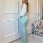 Pantalon vert deau stretch
