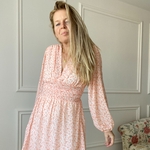 Robe orange petites fleurs liberty décor floral