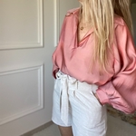 short peacenlove beige lin