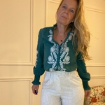 BLOUSE PEACE NLOVE VERT BOUTEILLE (15)