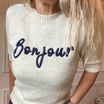 pull bonjour maille douce doux écru SARAH JOHN - VERSION M -  (8)