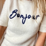pull bonjour maille douce doux écru SARAH JOHN - VERSION M -  (10)