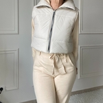 Combinaison en maille douce beige ciminy capuche (4)