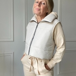 Combinaison en maille douce beige ciminy capuche (5)