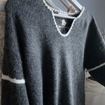 PULL TOUT DOUX PEACE NLOVE BRODERIE FLEURS DOS GRIS ECRU (6)
