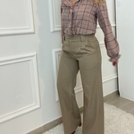 00-peacenlove pantalon taupe taille haute pinces tailleur (21)