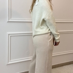 PANTALON POLAIRE CHAUD VELOURS BEIGE DOUX (5)