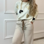 PANTALON POLAIRE CHAUD VELOURS BEIGE DOUX (2)