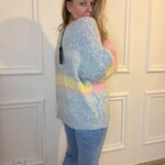 PULL DOUX CARLA GIANNINI PASTEL GRIS ETOILE STRAR (1)
