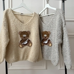 pull doudou carla giannini ourson best bear gris et beige (3)