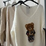 pull doudou carla giannini ourson happy love écru (3)