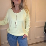 PULL JAUNE GIRAFE OR DORE CARLA GIANNINI (5)
