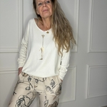 PULL ECRU GIRAFE OR DORE CARLA GIANNINI (1)