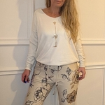 PULL ECRU GIRAFE OR DORE CARLA GIANNINI (5)