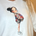 PULL BLANC MOTIF PËRSONNAGE DESSIN ANIME CARLA GIANNINI (4)