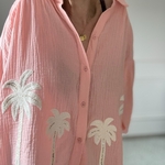 SARAH JOHN - VERSION M - MUSY MUSE BAHAMAS - Chemise rosecorail en gaze de coton (15)
