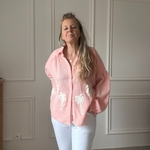 SARAH JOHN - VERSION M - MUSY MUSE BAHAMAS - Chemise rosecorail en gaze de coton (22)