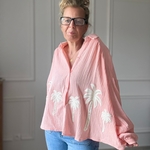 SARAH JOHN - VERSION M - MUSY MUSE BAHAMAS - Chemise rosecorail en gaze de coton (27)