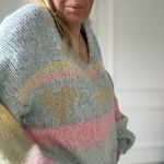 PULL DOUX CARLA GIANNINI PASTEL GRIS ETOILE STAR (3)