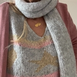 PULL DOUX CARLA GIANNINI PASTEL GRIS ETOILE STAR (13)