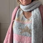 PULL DOUX CARLA GIANNINI PASTEL GRIS ETOILE STAR (16)
