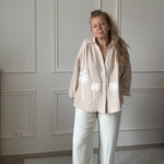 SARAH JOHN - VERSION M - MUSY MUSE BAHAMAS - Chemise beige en gaze de coton (3)