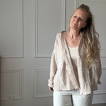 SARAH JOHN - VERSION M - MUSY MUSE BAHAMAS - Chemise beige en gaze de coton (8)