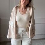 SARAH JOHN - VERSION M - MUSY MUSE BAHAMAS - Chemise beige en gaze de coton (18)
