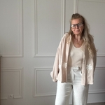 SARAH JOHN - VERSION M - MUSY MUSE BAHAMAS - Chemise beige en gaze de coton (22)