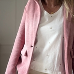 EMMA ELLA PARIS PETIT CŒUR - Tee Shirt blanc avec broderie doré cœurs (3)