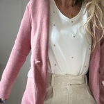 EMMA ELLA PARIS PETIT CŒUR - Tee Shirt blanc avec broderie doré cœurs (9)