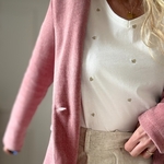EMMA ELLA PARIS PETIT CŒUR - Tee Shirt blanc avec broderie doré cœurs (8)