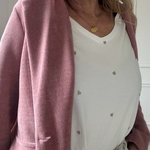 EMMA ELLA PARIS PETIT CŒUR - Tee Shirt blanc avec broderie doré cœurs (10)