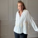 SARAH JOHN - VERSION M - MUSY MUSE BAHAMAS - Chemise blanche en gaze de coton (3)