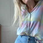Chemise pastel adilynn arc en ciel rayures (42)