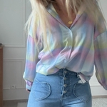 Chemise pastel adilynn arc en ciel rayures (45)